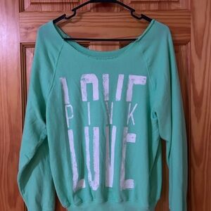 Victoria's Secret PINK Mint Green Crewneck Sweater
